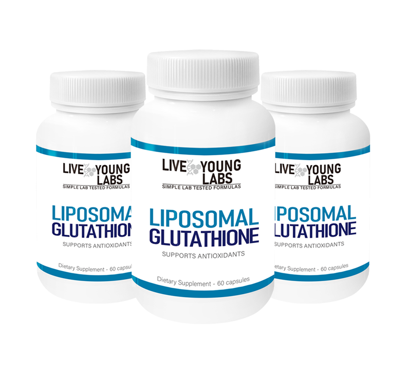 Liposomal Glutathione 500mg - Anti-Oxidizer 3 bottles (60 capsules)
