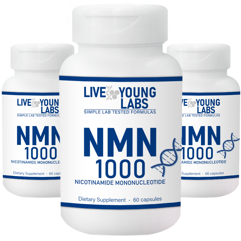 NMN 1000mg 3 bottles - Nicotinamide Mononucleotide - NAD+ booster (60 capsules)